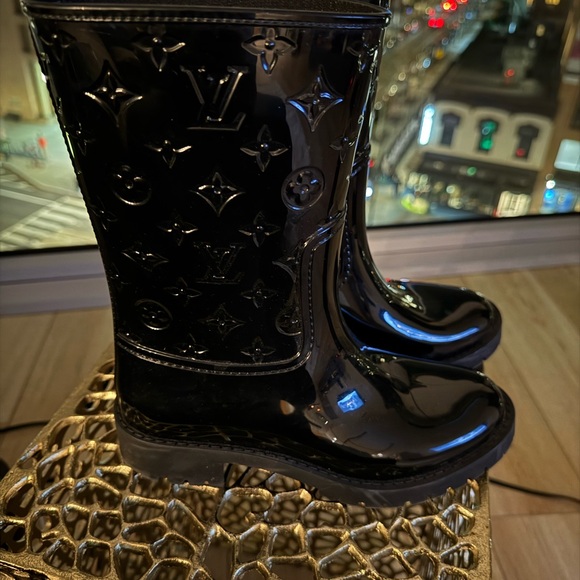 Louis Vuitton Black Rain Boots - Picture 1 of 6